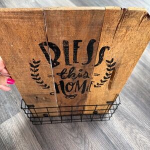 Farmhouse Bless This Home wooden wall decor